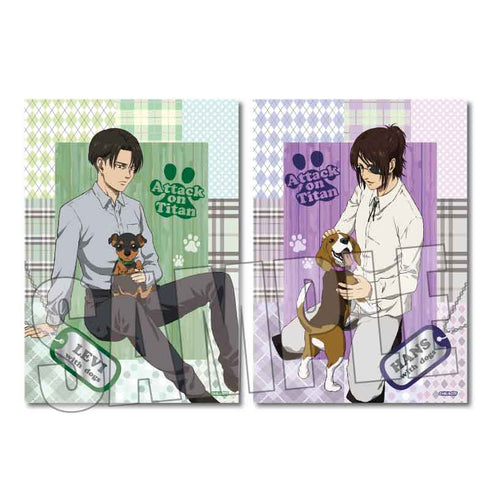 『進撃の巨人』らくピタポスター リヴァイ&ハンジ 犬といっしょver.